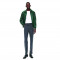 Men’s emerald green colored leather coat