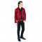 Men’s red leather jacket 